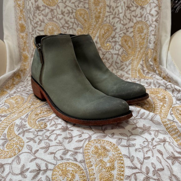 Liberty Black Stylish leather Teal Ankle Boots - Picture 2 of 6